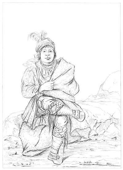 Inheemse Amerikaan, Noordwestelijke grens, 1841 door Myers and Co