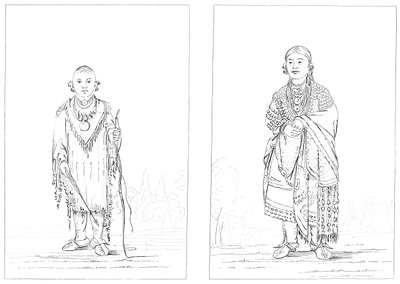 Sac en Fox Indianen, 1841 door Myers and Co