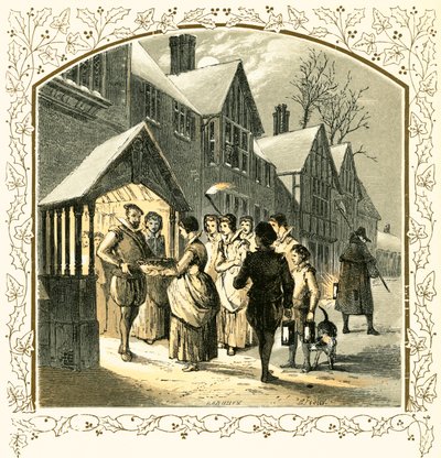Een kerstlied voor een wassailkom door Myles Birket Foster