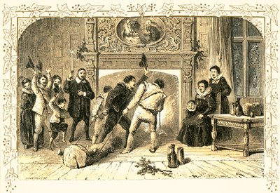 Ceremonie voor kerstavond door Myles Birket Foster