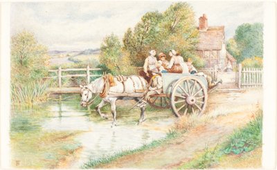 Kinderen in een Kar door Myles Birket Foster