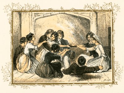 Kerstsporten door Myles Birket Foster