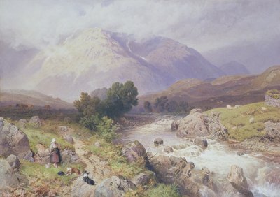 Hooglandscène bij Dalmally, Argyll door Myles Birket Foster
