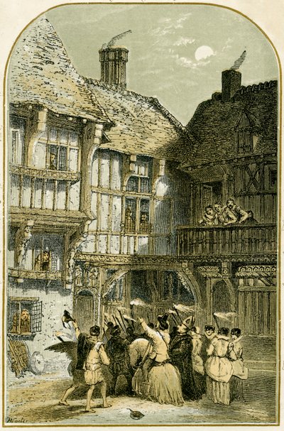 Mummers Play/Mumming door Myles Birket Foster