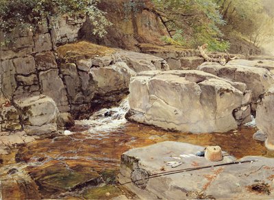 Rotsen op de Greta door Myles Birket Foster