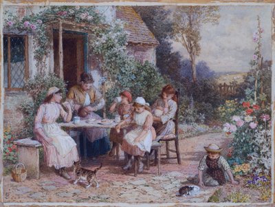 Theetijd door Myles Birket Foster