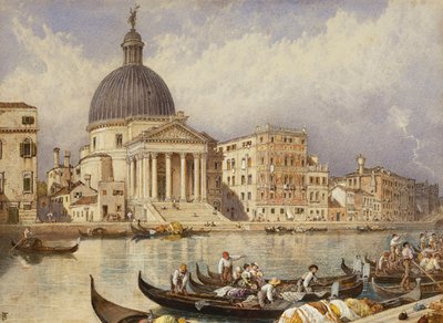 De kerk van San Simone en San Guida door Myles Birket Foster