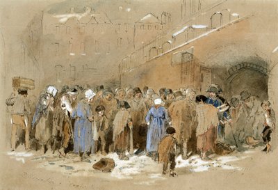 De distributie van kolen door Myles Birket Foster