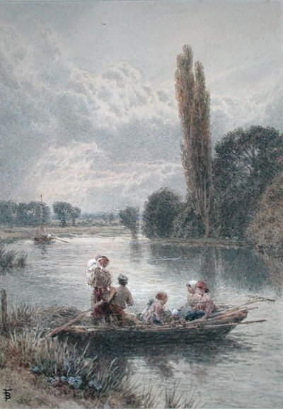 De Veerboot door Myles Birket Foster