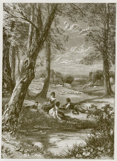 De Lof van het Leven van een Boer door Myles Birket Foster
