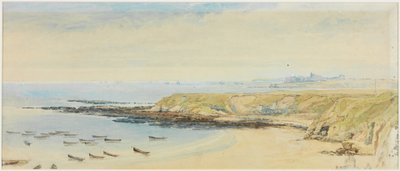 Tynemouth vanuit Cullercoats door Myles Birket Foster