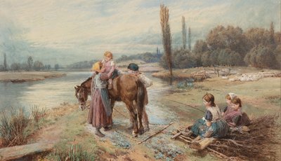 Onbekend schilderij door Myles Birket Foster