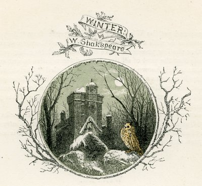 Winter door William Shakespeare door Myles Birket Foster