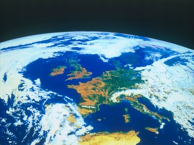 Aarde vanuit de ruimte - Europa gezien vanuit een satelliet, ca. 1980s door NASA Images