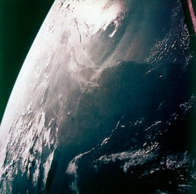 Aarde vanuit de ruimte - de Golfkust, Houston en Galveston Bay, VS, ca. 1980s door NASA Images