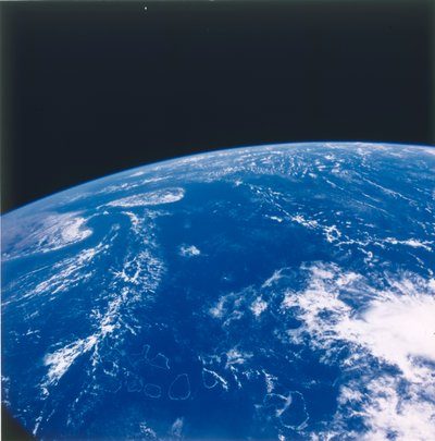 Aarde vanuit de ruimte - de Indische Oceaan, ca. jaren 1980 door NASA Images