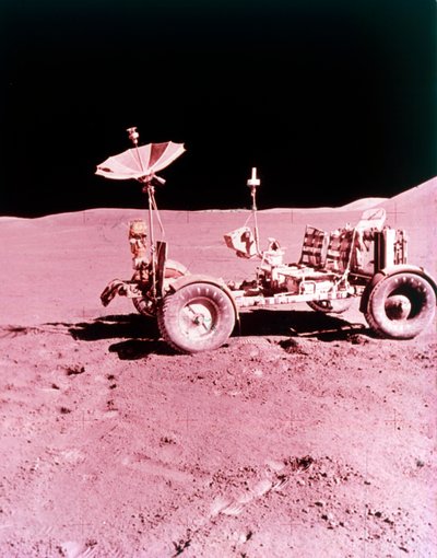 Het eerste maanvoertuig, Apollo 15, juli 1971 door NASA Images