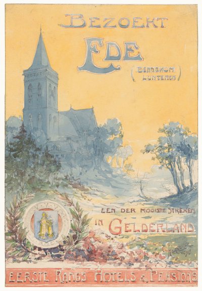 Bezoekt Ede, een der mooiste streken in Gelderland door N.M. Kolsteren (signed by artist)