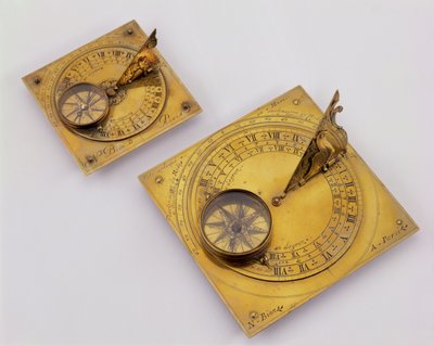 Twee Verplaatsbare Horizontale Zonnewijzers, Parijs, c.1720 door N. Bion