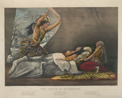 De dood van Minnehaha, 1867 door Nathaniel Currier