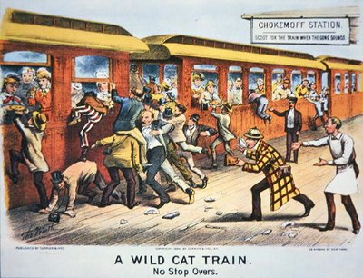 Een Wilde Kat Trein - Geen Stops door Currier and Ives