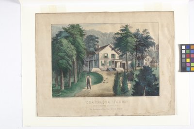 Chappaqua Boerderij, West Chester County, New York door N. and Ives J.M. (1824 95) Currier