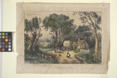 Oogsten. De laatste lading door N. and Ives J.M. (1824 95) Currier
