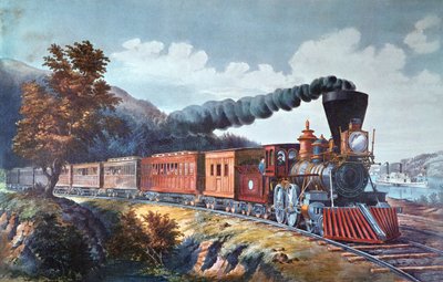 American Express Trein door Currier and Ives