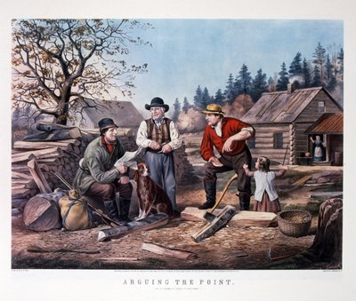 "Het Punt Bekvechten" door N. and Ives J.M. (1824 95) Currier
