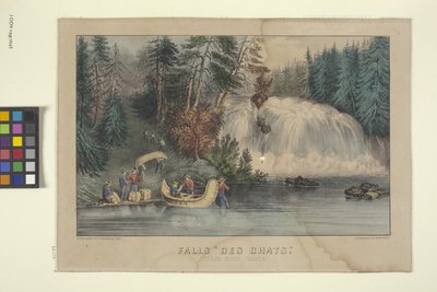 Watervallen Des Chats door N. and Ives J.M. (1824 95) Currier