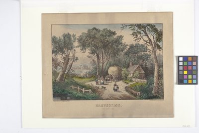 De laatste lading oogsten door N. and Ives J.M. (1824 95) Currier