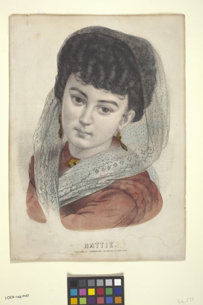 Hattie door N. and Ives J.M. (1824 95) Currier