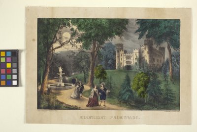 Maanlicht promenade door N. and Ives J.M. (1824 95) Currier