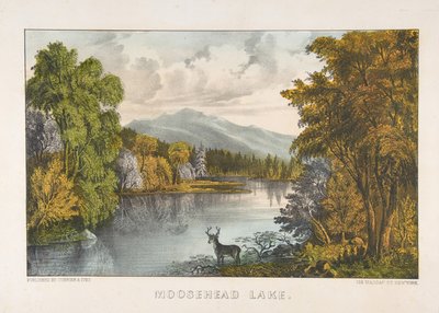 Moosehead Lake, Maine door Currier and Ives