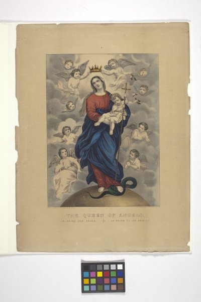 Koningin Der Engelen door N. and Ives J.M. (1824 95) Currier