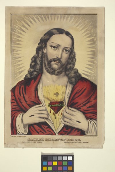 Heilig Hart van Jezus door N. and Ives J.M. (1824 95) Currier