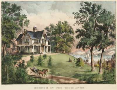 Zomer in de Hooglanden door Currier and Ives