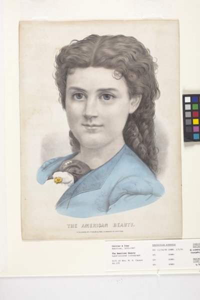 De Amerikaanse Schoonheid door N. and Ives J.M. (1824 95) Currier