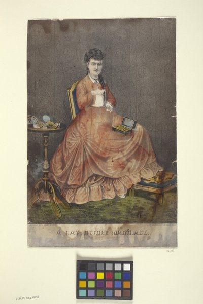 De Dag Voor Het Huwelijk door N. and Ives J.M. (1824 95) Currier