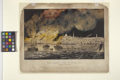De grote brand in Boston door N. and Ives J.M. (1824 95) Currier