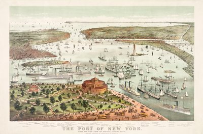 De Haven van New York door Currier & Ives door Currier and Ives
