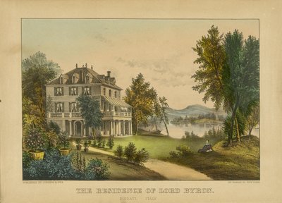 De residentie van Lord Byron door Currier and Ives