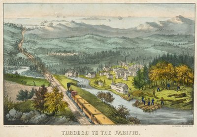 Door naar de Stille Oceaan door Currier and Ives