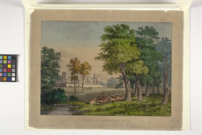 Windsor Castle en park door N. and Ives J.M. (1824 95) Currier
