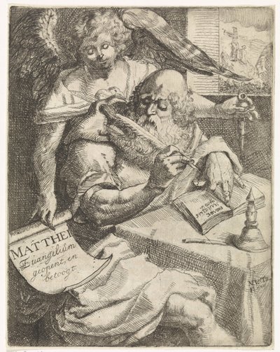 Matteüs de evangelist door N. van Til