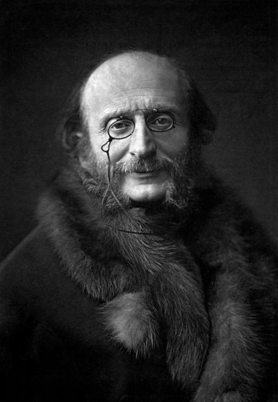 Franse componist Jacques Offenbach, ca. 1876 (zwart-wit foto) door Nadar
