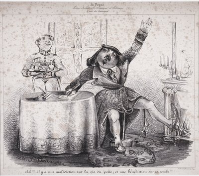 Ah!!! er rust een vloek op het leven van de dichter, en een vloek op zijn graf!!! Een van Felix Tournachon