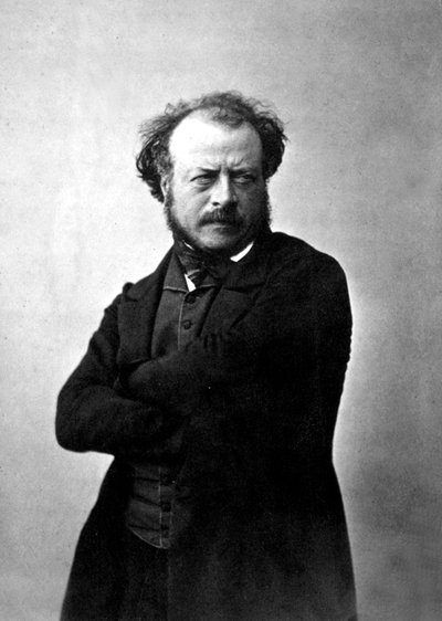 Franse beeldhouwer Auguste Preault, gefotografeerd door Nadar, ca. 1854 door Nadar