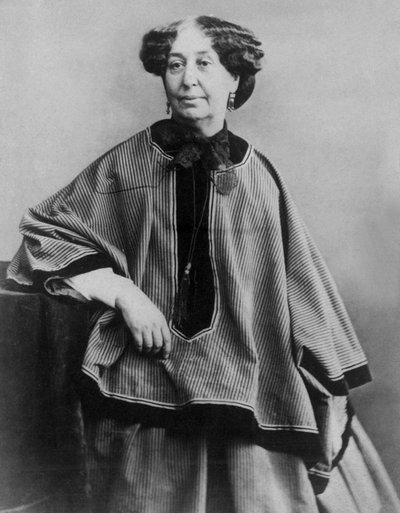 Franse schrijver George Sand (1804-1876), foto door Nadar 1864 door Nadar