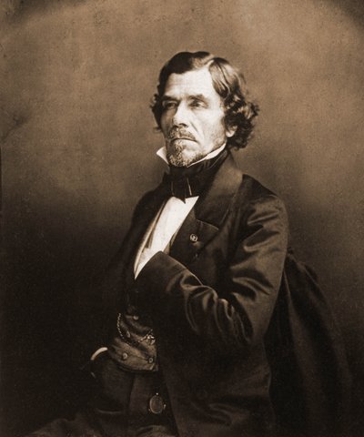 Portret van Eugene Delacroix, schilder 1798-1863 (foto) door Nadar